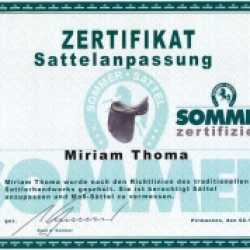 Miriam Thoma, Zertifiziert zur Sattelanpassung